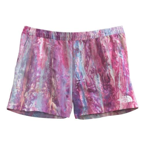 The North Face Girls' Printed Amphibious Class V Water Short Wistpurp_a7m