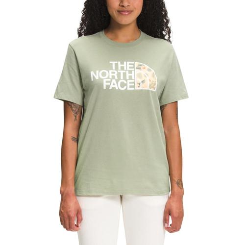 North Face Women's Short Sleeve Half Dome Cotton T-Shirt Tgreen_3x3