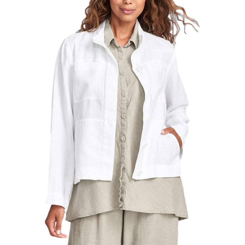 FLAX Women's Military Jacket WHITE