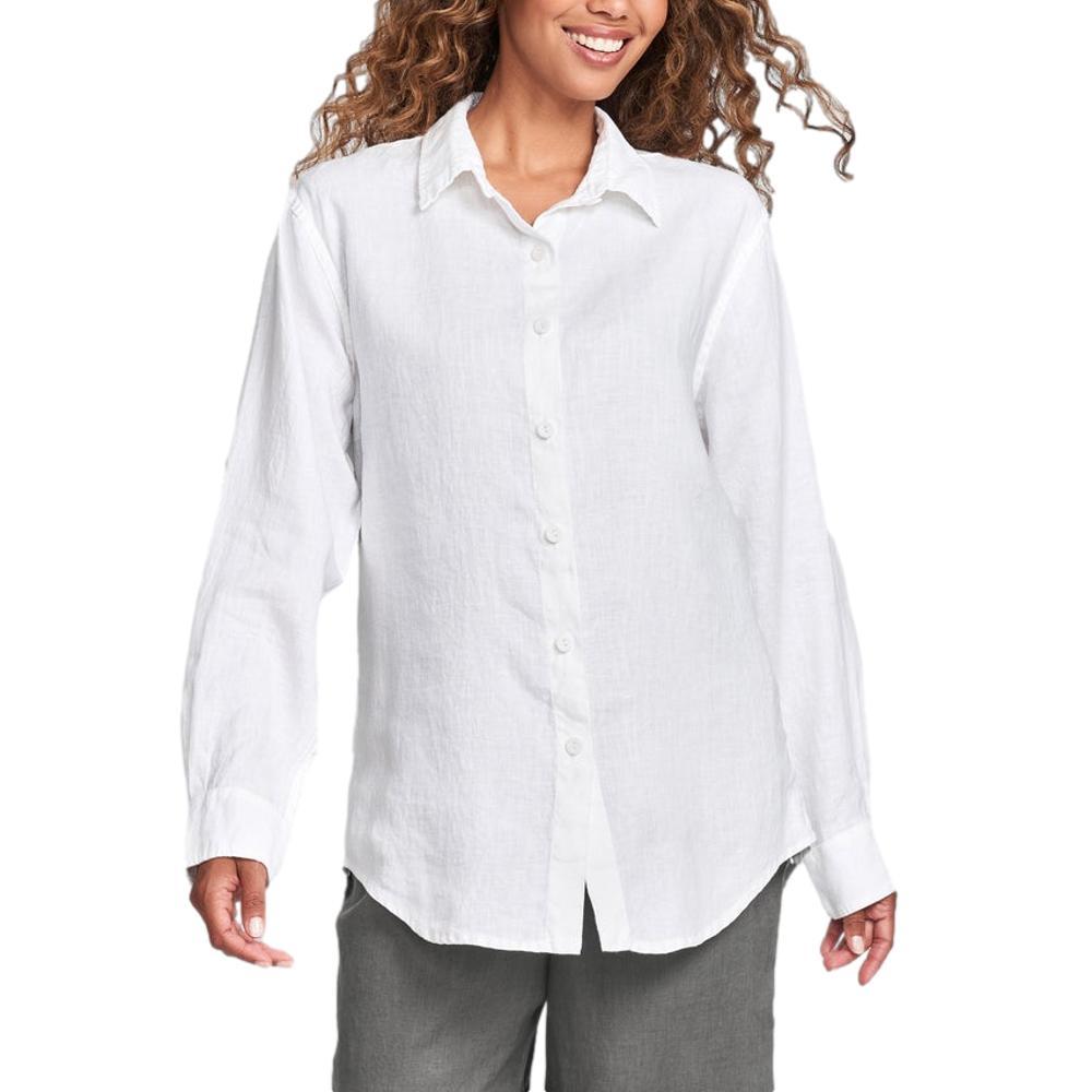 FLAX Women's Men's Shirt WHITE