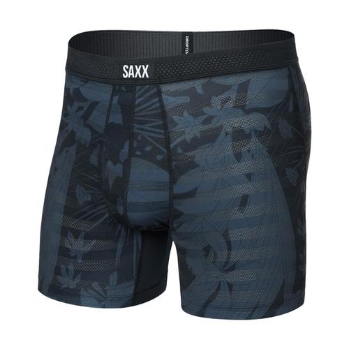 Saxx Men's Droptemp Cooling Mesh Boxer Briefs Junglblk_jnb