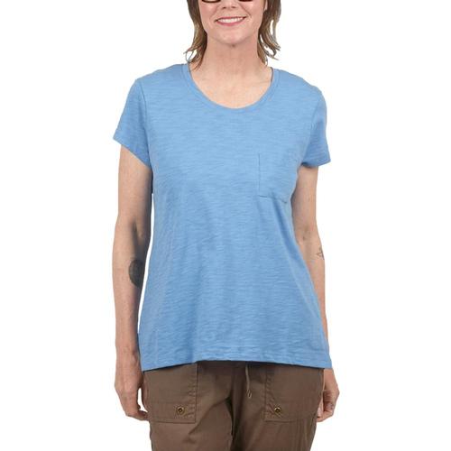Escape by Habitat Women's Scoop Neck Pocket Tee Marina