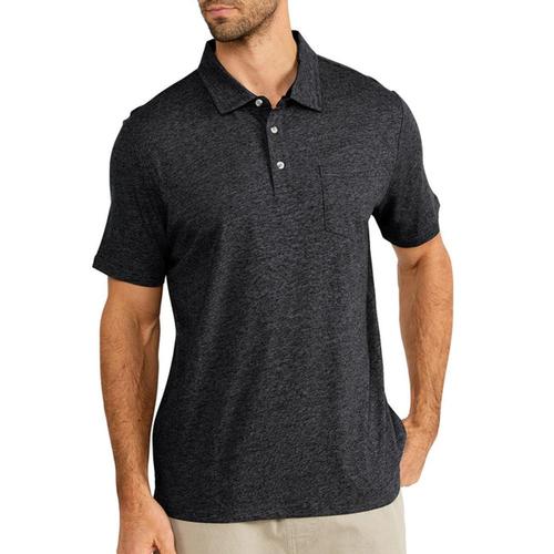 Free Fly Men's Heritage Polo Hthrblk305