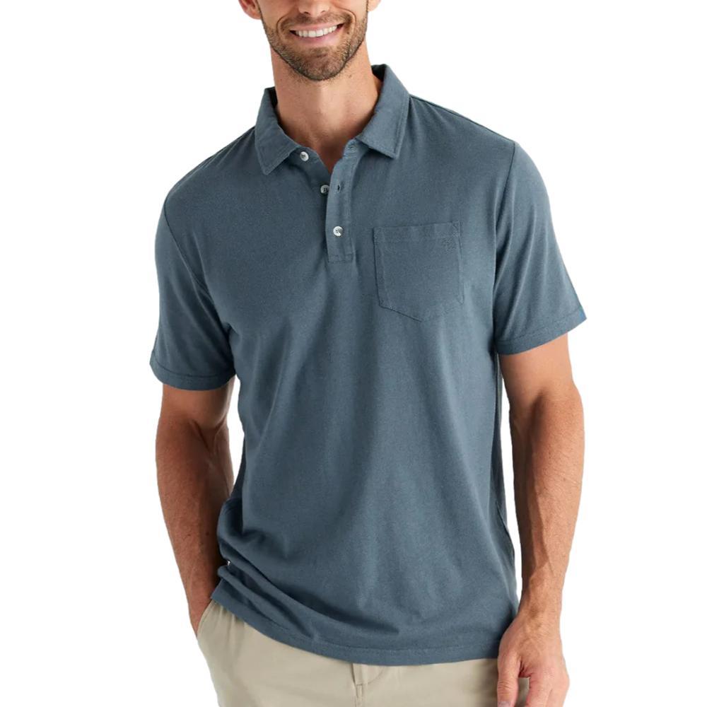 Free Fly Men's Heritage Polo SLBLUE_447