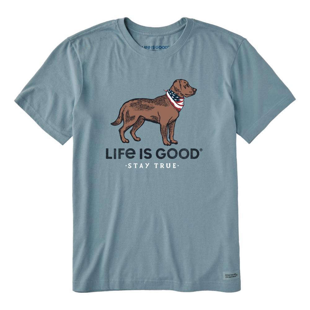 Life is Good Men's Stay True Dog Crusher-Lite Tee SMOKYBLUE