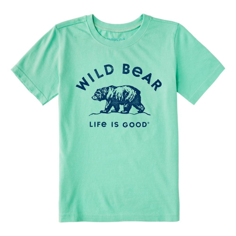 Life is Good Kids Wild Bear Outdoors Crusher Tee SPRMNTGREEN