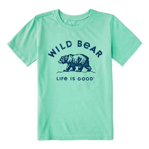 Life is Good Kids Wild Bear Outdoors Crusher Tee Sprmntgreen