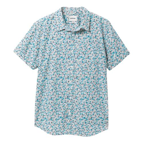 prAna Men's Stimmersee Shirt - Slim Bluefloral