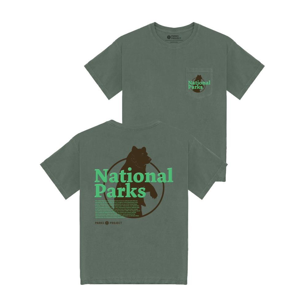 Parks Project Unisex Our National Parks Puff Print Pocket T-Shirt MGREEN_MIL