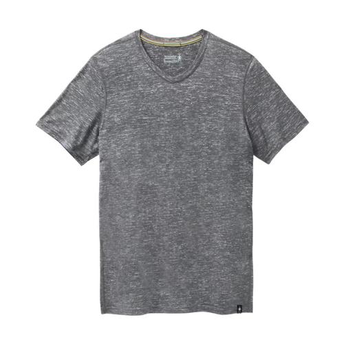 Smartwool Men's Merino Hemp Blend Short Sleeve V-Neck T-Shirt Grey_084