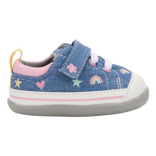See Kai Run Toddlers Stevie (First Walker) Chambray/Happy Shoes Chamhappy