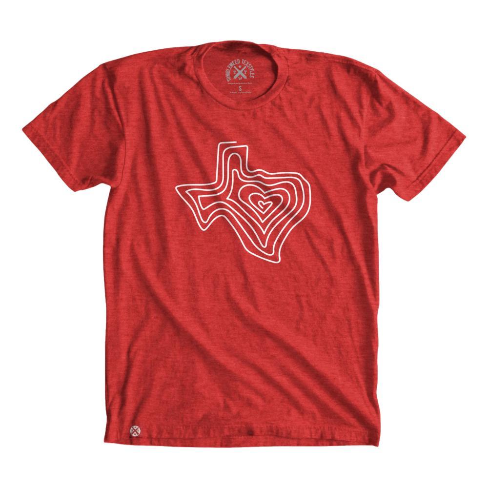 Tumbleweed Texstyles Women's Texas Spiral Heart T-Shirt HEATHERRED