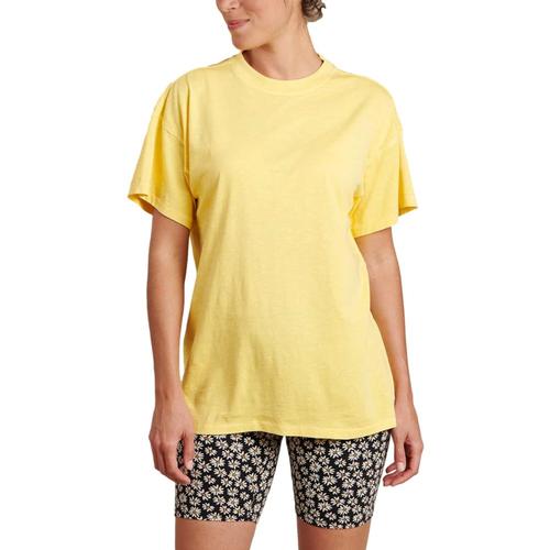 Toad&Co Women's Primo Oversized Short Sleeve Crew Shirt Butter_748