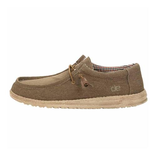 Hey Dude Men's Wally Canvas Shoes Nut