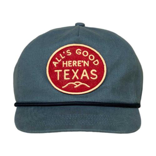 Texas Hill Country Provisions All's Good Guadalupe Snapback Fadedblue