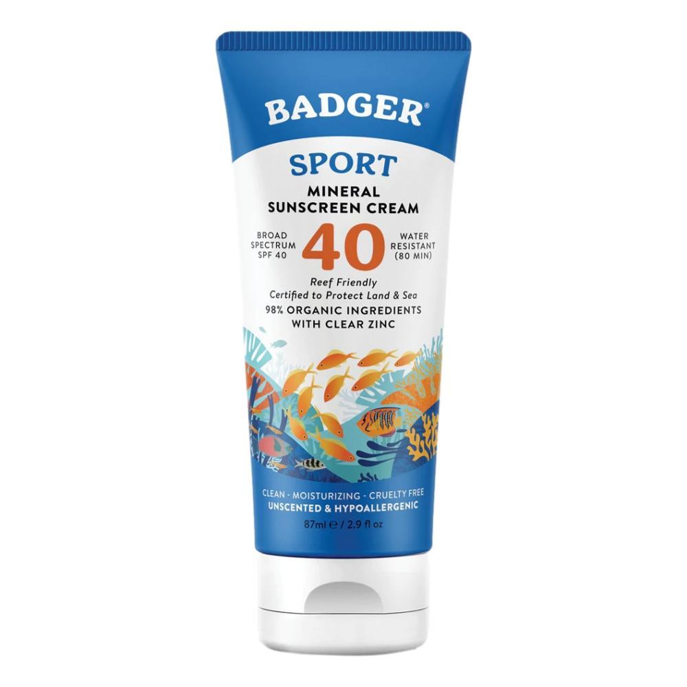  Badger Sport Mineral Sunscreen Cream - Spf 40