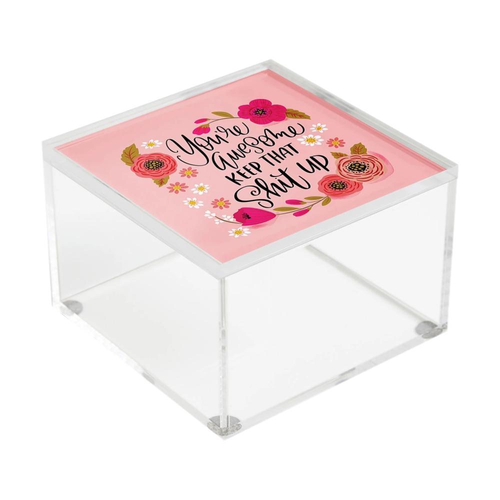  Deny Designs Pretty Sweary You ' Re Awesome Ke Acrylic Box