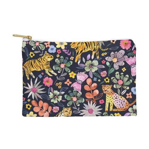 Deny Designs Spring Tigers Jungle Black Pouch - Small