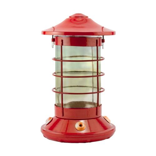 Woodlink Modern Farmhouse Fire Engine Red Port Lantern Hummingbird Feeder Red