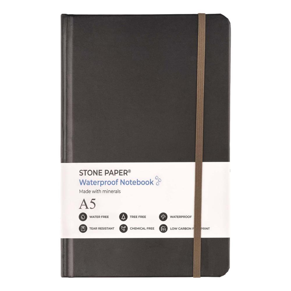  Stone Paper Solutions Black Shadow A5 Lined Notebook