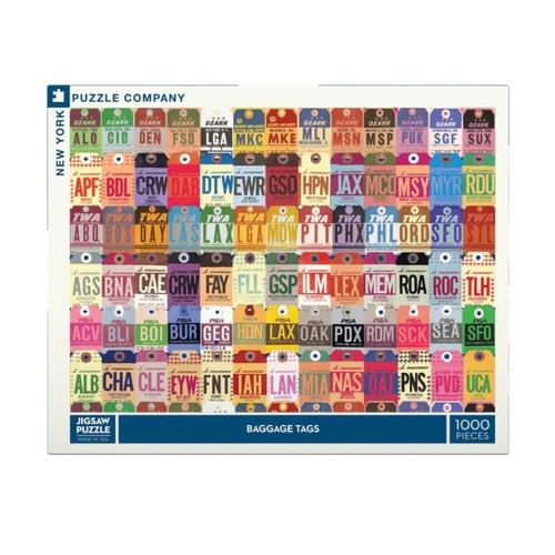 New York Puzzle Company Baggage Tags 1000 Piece Jigsaw Puzzle