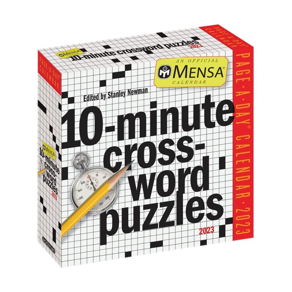  Mensa 10- Minute Crossword Puzzles Page- A- Day Calendar 2023 By Stanley Newman And Workman Calendars