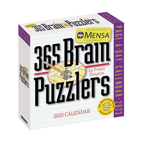 Mensa 365 Brain Puzzlers Page-A-Day Calendar 2023 by Fraser Simpson and Workman Calendars