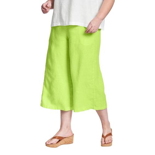 FLAX Women's Generous Daylily Pants Chartreuse