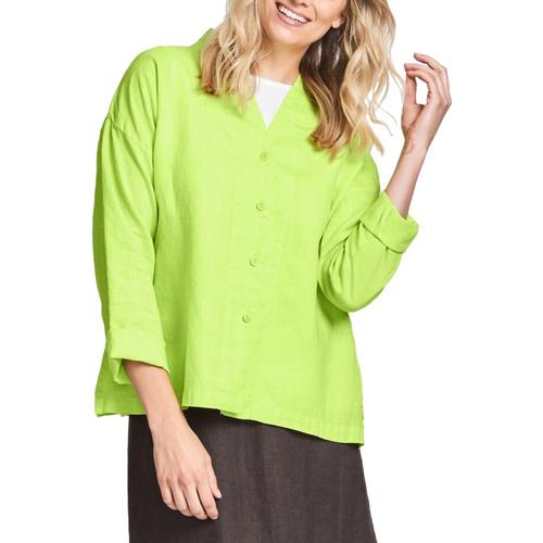 FLAX Women's Alluring Blouse Chartreuse
