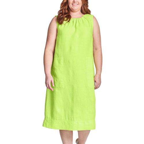 FLAX Women's Athena Dress Chartreuse
