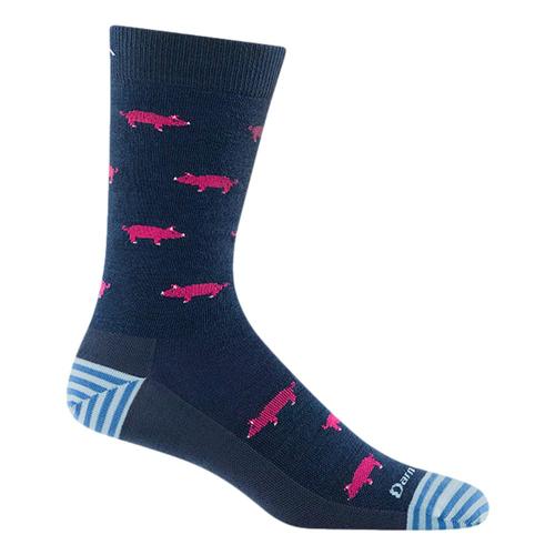 Darn Tough Men's Truffle Hog Crew Midweight Lifestyle Socks Midnight