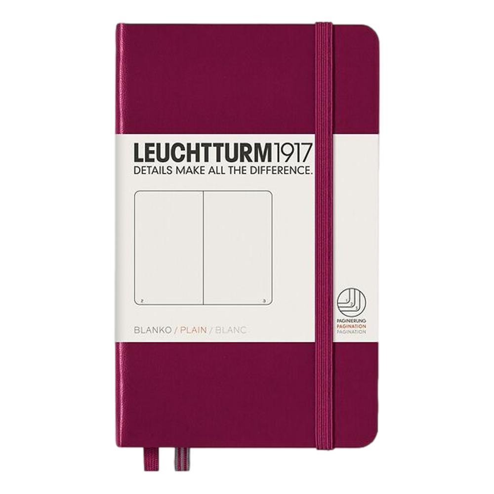 Leuchtturm1917 Hardcover Pocket Blank Notebook PORT_RED