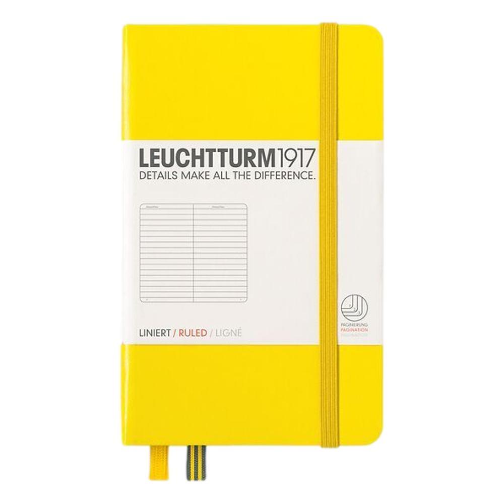 Leuchtturm1917 Hardcover Pocket Ruled Notebook LEMON