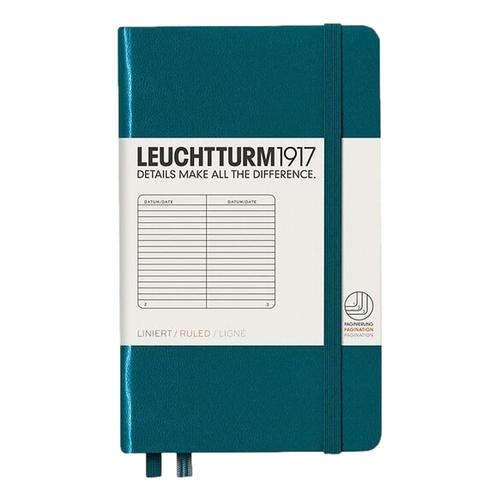Leuchtturm1917 Hardcover Pocket Ruled Notebook Pacific_grn