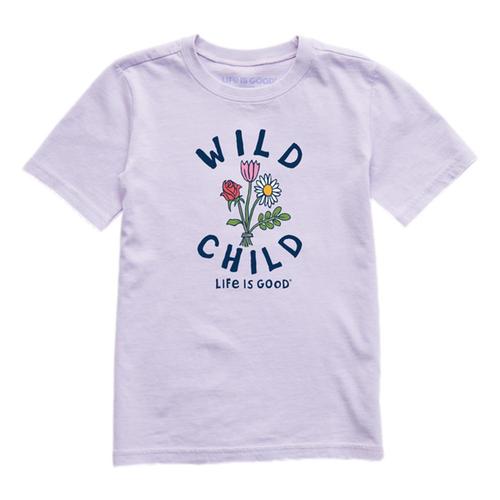 Life is Good Girls Wild Child Wildflowers Crusher T-Shirt Lilacpurp