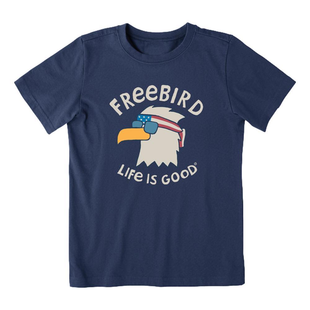 Life Is Good Kids Freebird Cool Eagle Crusher T-Shirt DRKSTBLUE