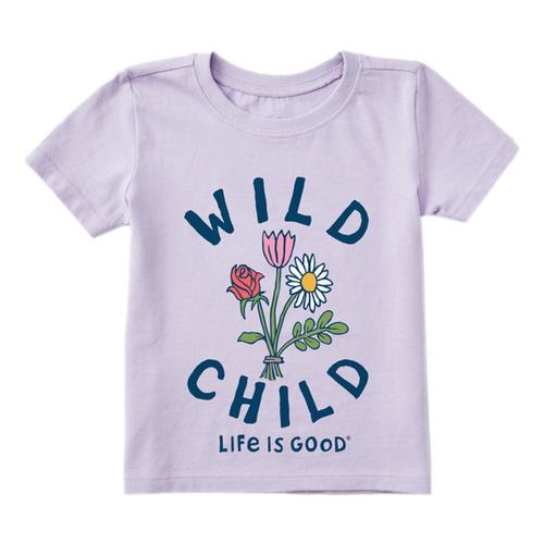 Life is Good Toddler Wild Child Wildflowers T-Shirt Lilacpurp