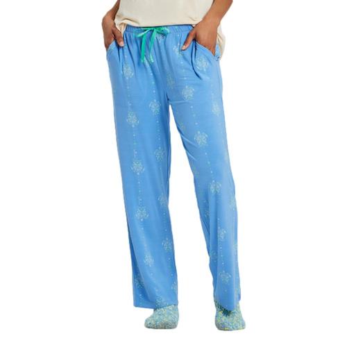 Life is Good Women's Turtle Mosaic Pattern Lightweight Sleep Pant Cornflower