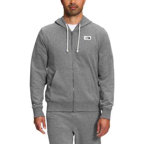The North Face Men's Heritage Patch Full-Zip Hoodie Grey_dyy