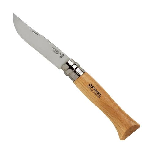 Opinel No.08 Stainless Steel Folding Knife Beechwood