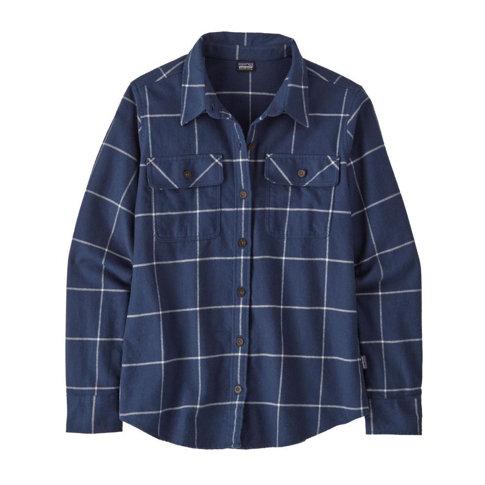 Patagonia Women's Long-Sleeved Organic Cotton Midweight Fjord Flannel Shirt NNAVY_WLNE