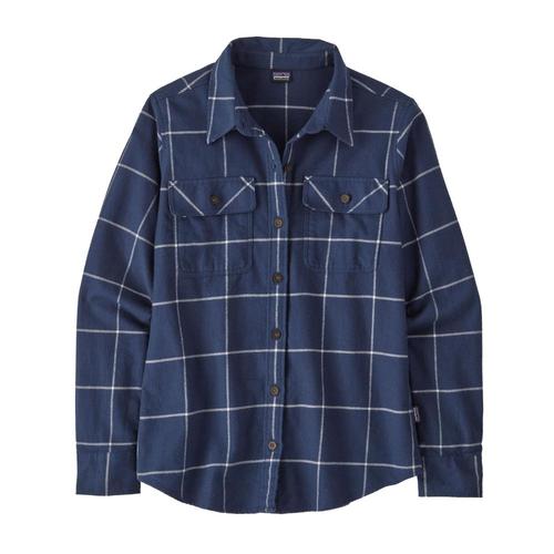 Patagonia Women's Long-Sleeved Organic Cotton Midweight Fjord Flannel Shirt Nnavy_wlne