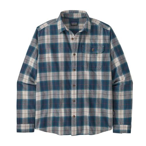 Patagonia Men's Cotton in Conversion Fjord Flannel Long Sleeve Shirt Blue_betb