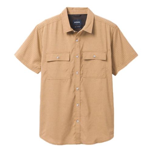 prAna Men's Garvan Short Sleeve Shirt Embarkbrown