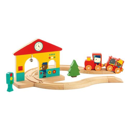 Djeco Minitrain Wooden Train Set