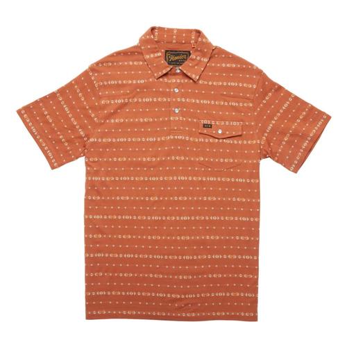 Howler Brothers Men's Ranchero Jacquard Polo Shirt Orange_cla