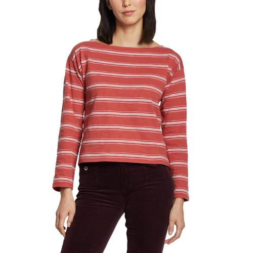 Pendleton Women's Cotton Slub Boatneck Long Sleeve Tee Reds_87033