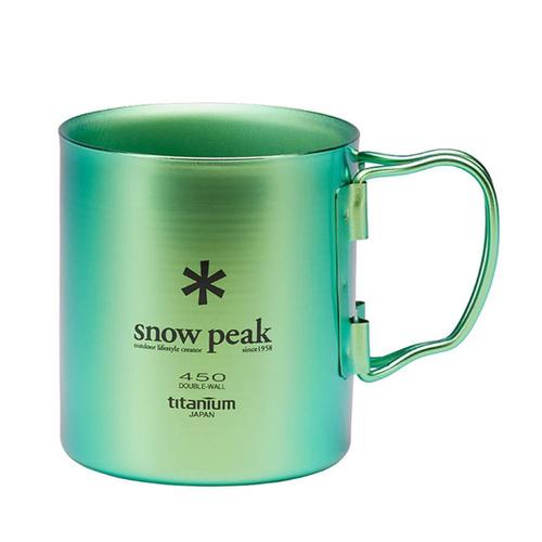 Snow Peak Ti-Single 450 Colored Cup Green