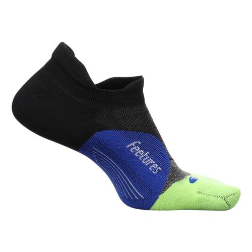 Feetures Unisex Elite Ultra Light No Show Tab Socks Blkneon