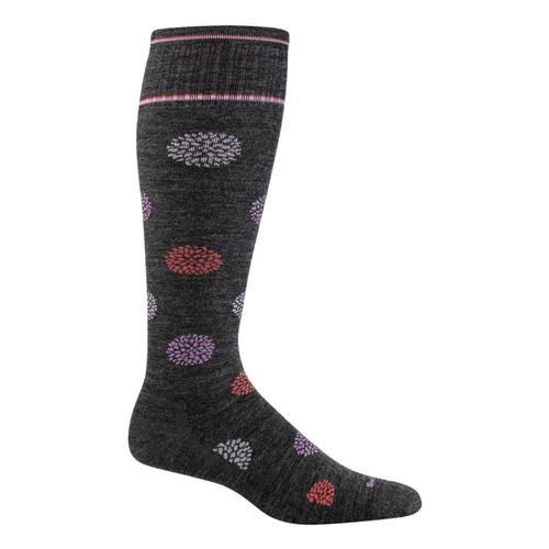 Sockwell Women's Full Bloom Moderate Graduated Compression Socks Charcoal_850